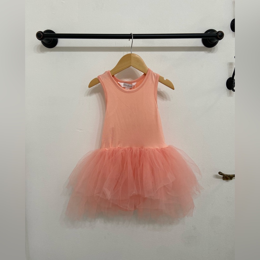 Iloveplum Toddler Girls Peach Ballerina Tulle TuTu